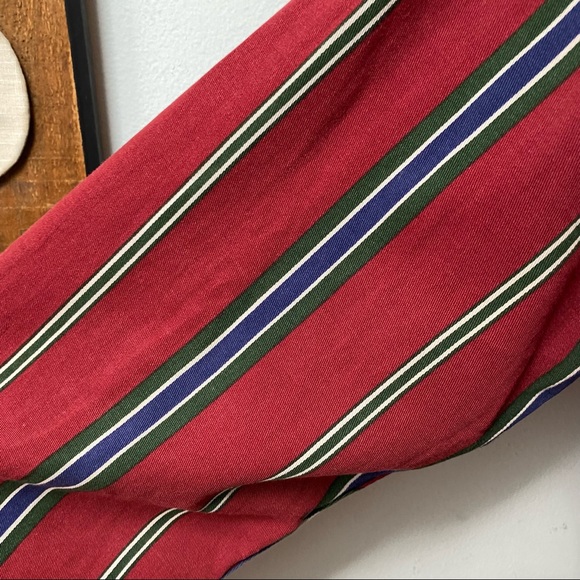 🍄 5/$30 Vintage Striped Mandarin Shirt - Picture 4 of 13